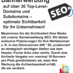 Bannerwerbung SEO auf über 30 Top-Level-Domains – Optimale Sichtbarkeit für Ihr Unternehmen