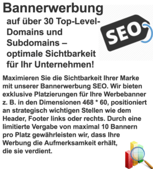 Bannerwerbung SEO auf über 30 Top-Level-Domains – Optimale Sichtbarkeit für Ihr Unternehmen