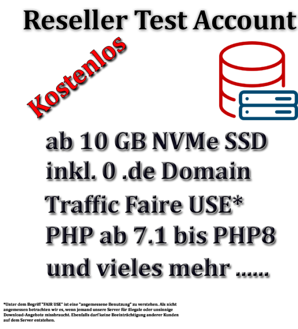 Testen Sie unseren Reseller & Agenturen Account kostenlos für 5 Tage.