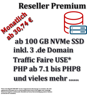 Unser Reseller Premium Paket richtet sich speziell an Reseller und Agenturen, die ihre Produkte oder Dienstleistungen professionell vermarkten möchten.