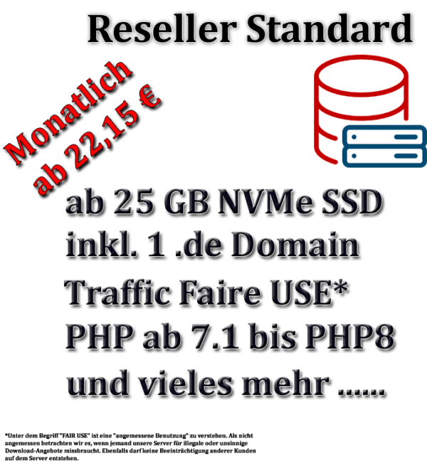 Reseller & Agenturen Standard-Hosting Paket Unser Reseller & Agenturen Standard-Hosting Paket eignet sich perfekt für Einsteiger oder Unternehmen mit einem geringen Domain-Bestand.