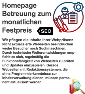 zuverlässige Webseitenpflege durch kompetente Homepage Betreuung