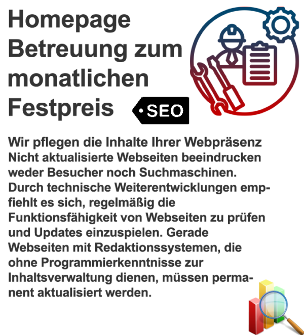 zuverlässige Webseitenpflege durch kompetente Homepage Betreuung