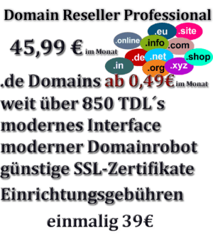 Unsere Reseller-Tarife eignen sich hervorragend für jeden, der eine große Anzahl an Domains managen muss - egal ob Webhosting-Anbieter, digitale Agenturen, IT-Dienstleister oder umfangreiche Domain-Reseller.