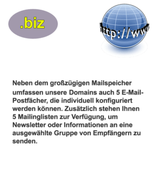 Die .biz Domain bietet Platz für eine Vielzahl von Online-Projekten