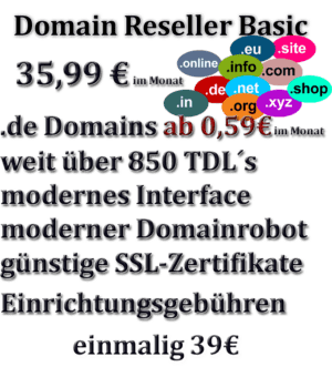Unsere Reseller-Tarife wurden speziell für Webhoster, Agenturen und große Domain-Reseller konzipiert, die eine effiziente, unkomplizierte und kosteneffektive Lösung zur Verwaltung ihrer Domains und derer ihrer Kunden suchen.