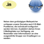 Die .in Domain bietet Platz für eine Vielzahl von Online-Projekten