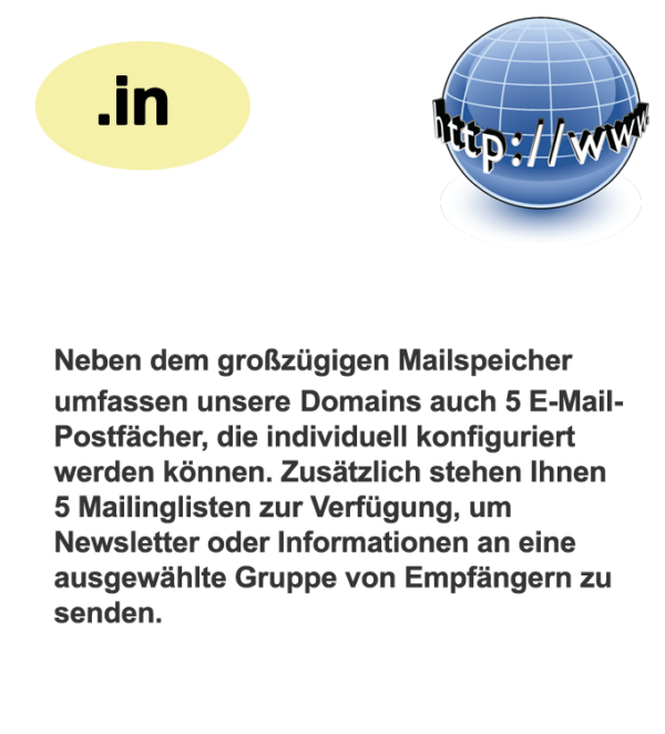 Die .in Domain bietet Platz für eine Vielzahl von Online-Projekten
