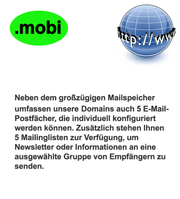 Die .mobi Domain bietet Platz für eine Vielzahl von Online-Projekten Die .mobi Domain bietet Platz für eine Vielzahl von Online-Projekten