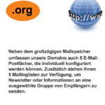 Die .orgDomain bietet Platz für eine Vielzahl von Online-Projekten