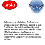 Sichern Sie sich jetzt eine .asia Domain zu einem unschlagbaren Aktionspreis