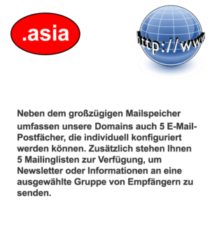 Sichern Sie sich jetzt eine .asia Domain zu einem unschlagbaren Aktionspreis