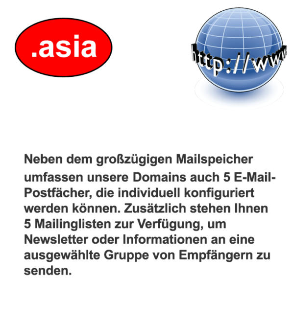 Sichern Sie sich jetzt eine .asia Domain zu einem unschlagbaren Aktionspreis